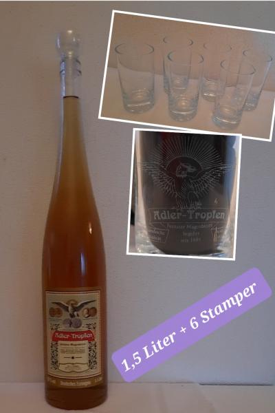 Premiumflasche + Gläser